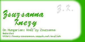 zsuzsanna knezy business card